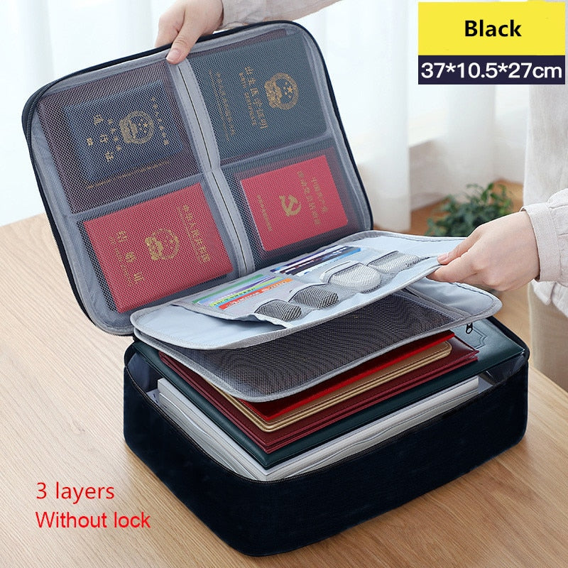 Document Storage Bag Organizer Desk Stationery Women Travel Files Card Folder Holder Tool Case Handbag Home Office Accessories - StorageandmoreStorage