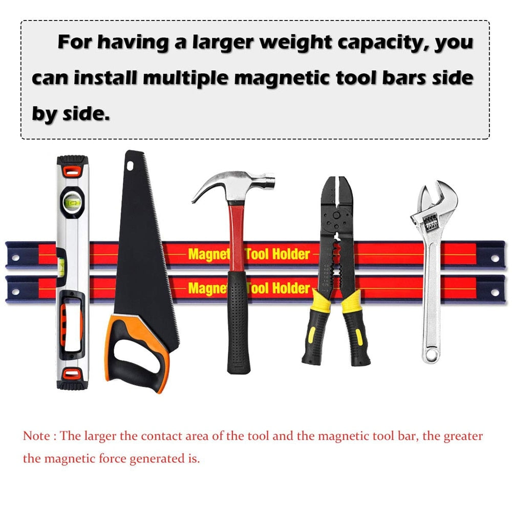 Magnetic Tools Storage Holder Strong Magnet Stick Organizer Racks For Connecting Strips Tools Hand Tools For Garage Workshop - StorageandmoreStorage