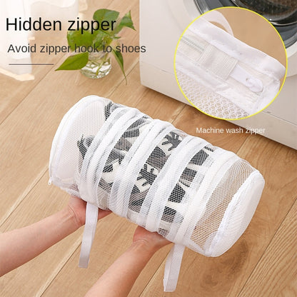 Mesh Washing Machine Shoes Bag Anti-deformation Zipper Laundry Bag Travel Shoes Clothes Storage Bags Shoes Airing Dry Tool - StorageandmoreStorage