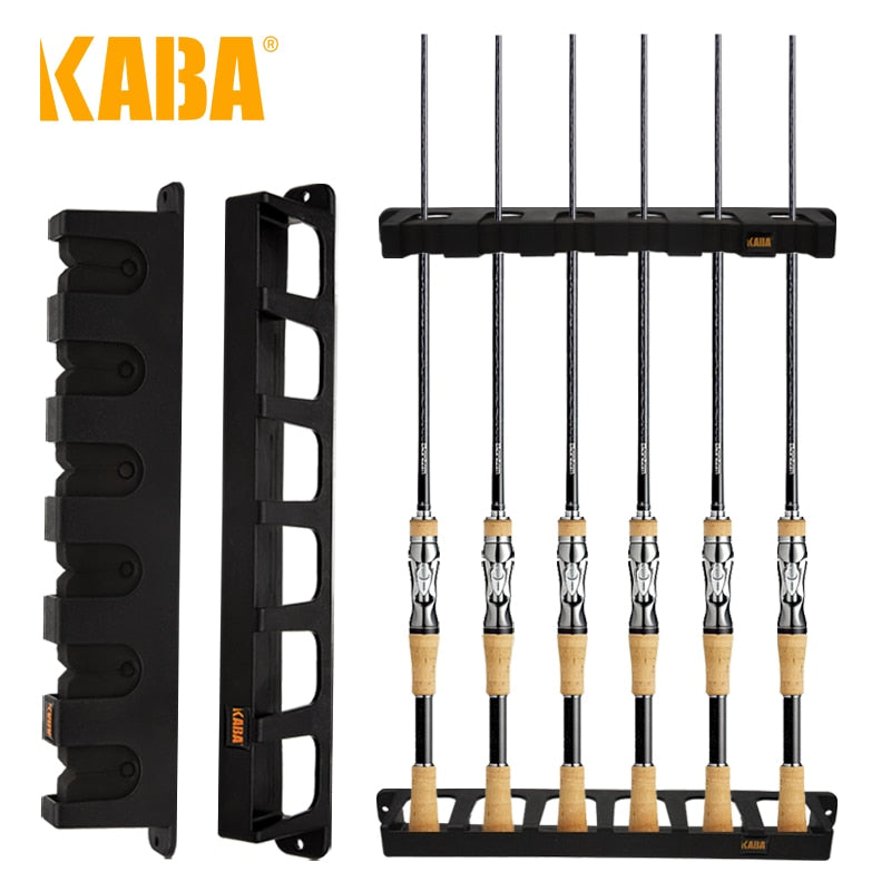 KABA Fishing Rod Rack Fishing Pole Holder Rod Holders Wall Mount for Garage Fishing Rod Storage Rack Bracket Holder - StorageandmoreStorage