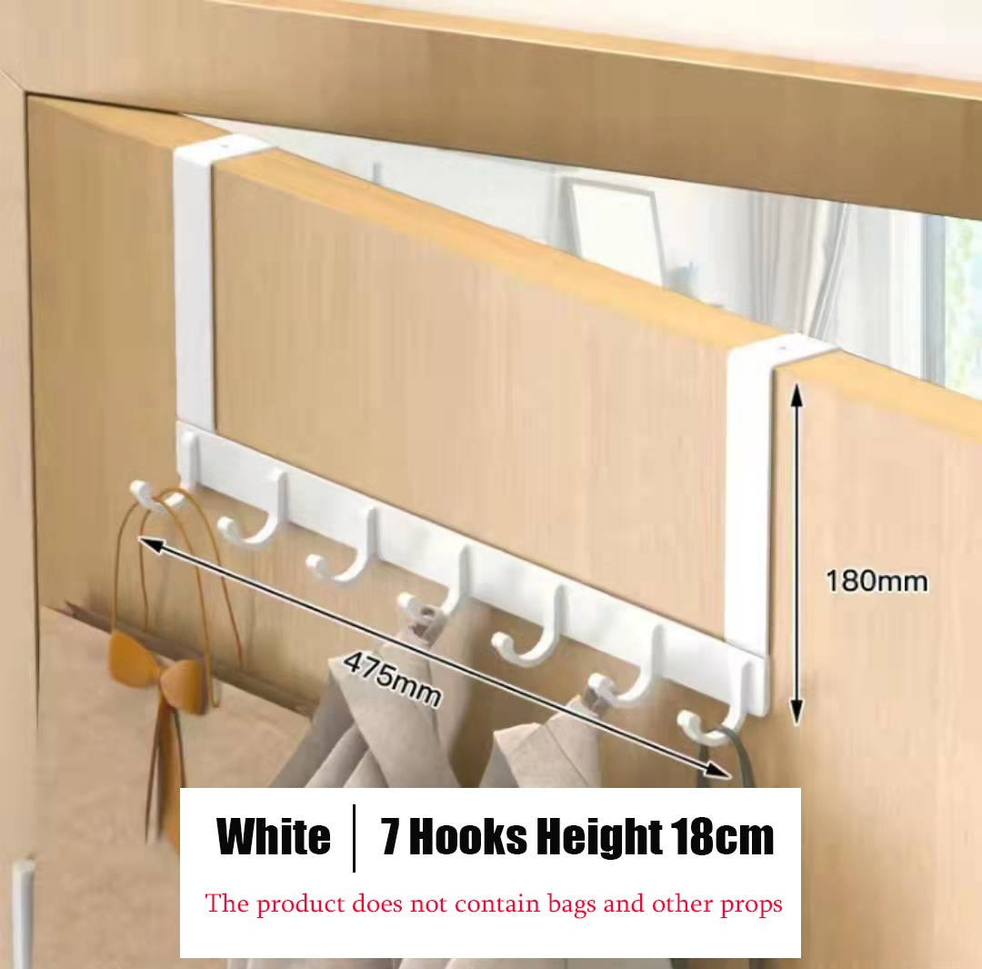 Hooks Over The Door Home Bathroom Organizer Rack Clothes Coat Hat Towel Hanger New Bathroom Kitchen Accessories Holder Door Hang - StorageandmoreStorage