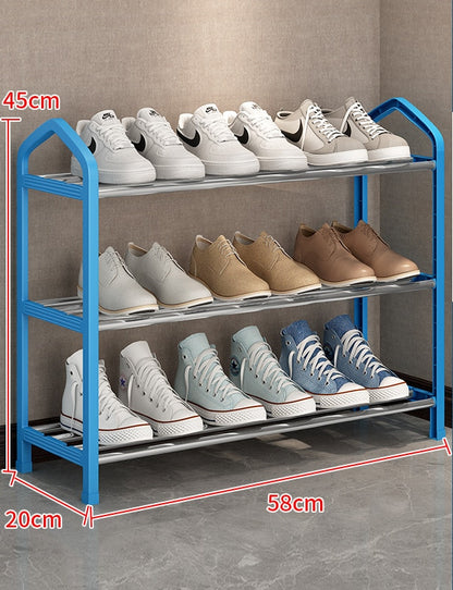 Shoe Rack Shoe Shelf 5/4/3/2 Layers Simple Dust-proof Storage Shoe Cabinet Multi-layer Assembly Door Dormitory Organizer Rack - StorageandmoreStorage