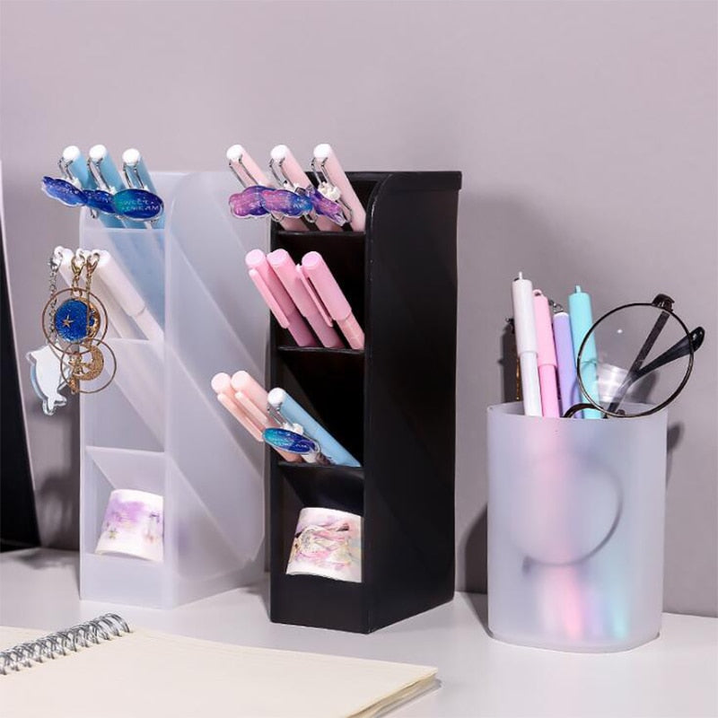 Sharkbang Desk Pen Holder Pencil Makeup Storage Box Kawaii Large Capacity Desktop Organizer Stand Case School Office Stationery - StorageandmoreStorage