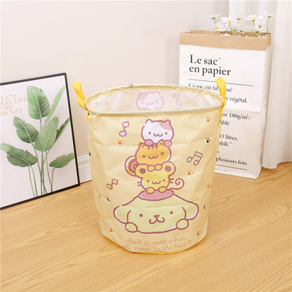 Kawaii Sanrioed My Melody Kuromi Cinnamoroll Foldable Laundry Basket Cartoon Folding Washing Bin Laundry Hamper - StorageandmoreStorage