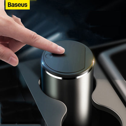 Baseus Alloy Car Trash Can Auto Organizer Storage Bag Car Garbage Bin Ashtray Dust Case Holder Auto Accessories - StorageandmoreStorage