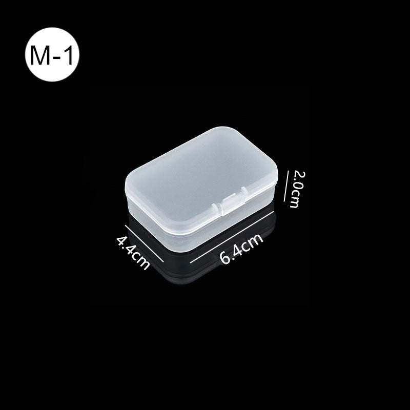 Mini Boxes Rectangle Clear Plastic Jewelry Storage Case Container Packaging Box for Earrings Rings Beads Collecting Small Items - StorageandmoreStorage