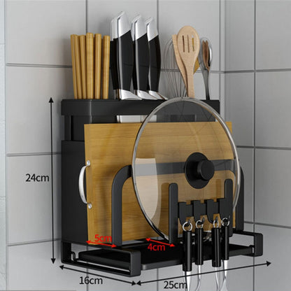 Kitchen Knife Cutting Board Holder Multifunctional Knife Storage Tools Cutting Board Knife Pot Cover Stand Cutlery Scissor Organ - StorageandmoreStorage