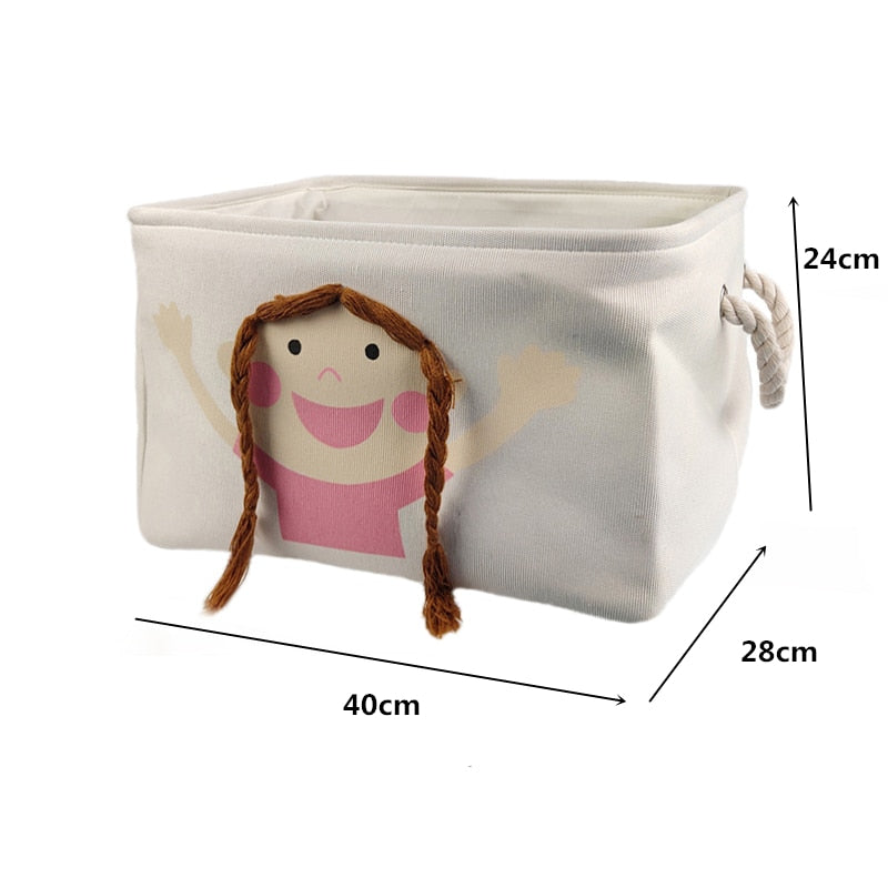 Foldable Laundry Basket for Dirty Clothes for kids baby Toys canvas wasmand large storage hamper kids baby Home Organizer - StorageandmoreStorage