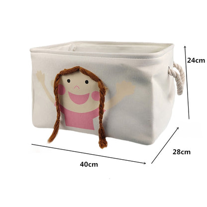 Foldable Laundry Basket for Dirty Clothes for kids baby Toys canvas wasmand large storage hamper kids baby Home Organizer - StorageandmoreStorage