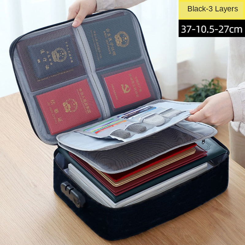 Document Storage Bag Organizer Desk Stationery Women Travel Files Card Folder Holder Tool Case Handbag Home Office Accessories - StorageandmoreStorage