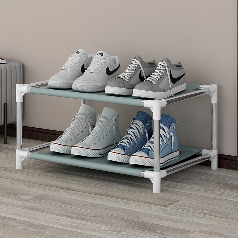 Shoe Rack Shoe Shelf 5/4/3/2 Layers Simple Dust-proof Storage Shoe Cabinet Multi-layer Assembly Door Dormitory Organizer Rack - StorageandmoreStorage