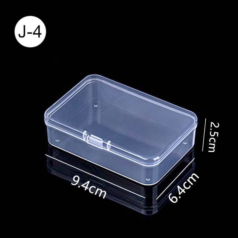 Mini Boxes Rectangle Clear Plastic Jewelry Storage Case Container Packaging Box for Earrings Rings Beads Collecting Small Items - StorageandmoreStorage