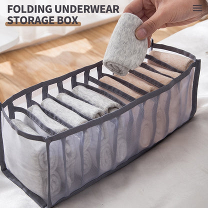 Closet Qrganizer Household Foldable Underwear Socks Storage Box Nylon Packing Dormitory Storage Bra Packing Breathable Mesh Bag - StorageandmoreStorage