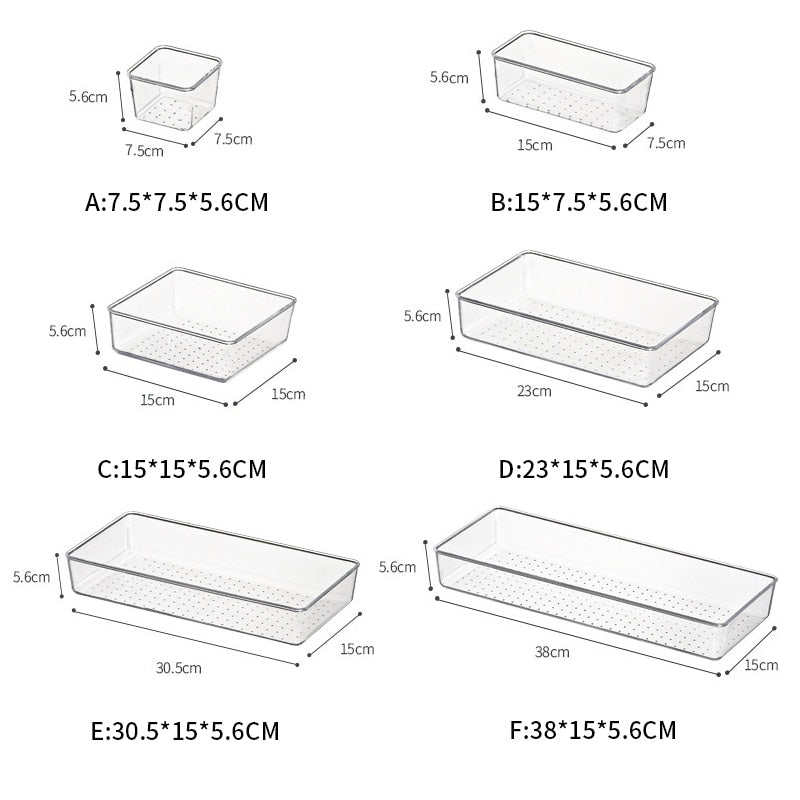 Transparent Desk Acrylic Storage Box Drawer Organizers  Jewelry Makeup Organizer For Cosmetic Closet Organizer For Small Things - StorageandmoreStorage