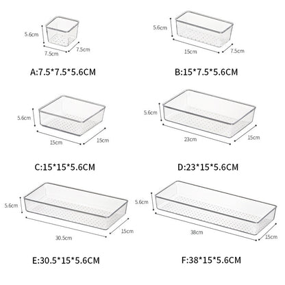 Transparent Desk Acrylic Storage Box Drawer Organizers  Jewelry Makeup Organizer For Cosmetic Closet Organizer For Small Things - StorageandmoreStorage