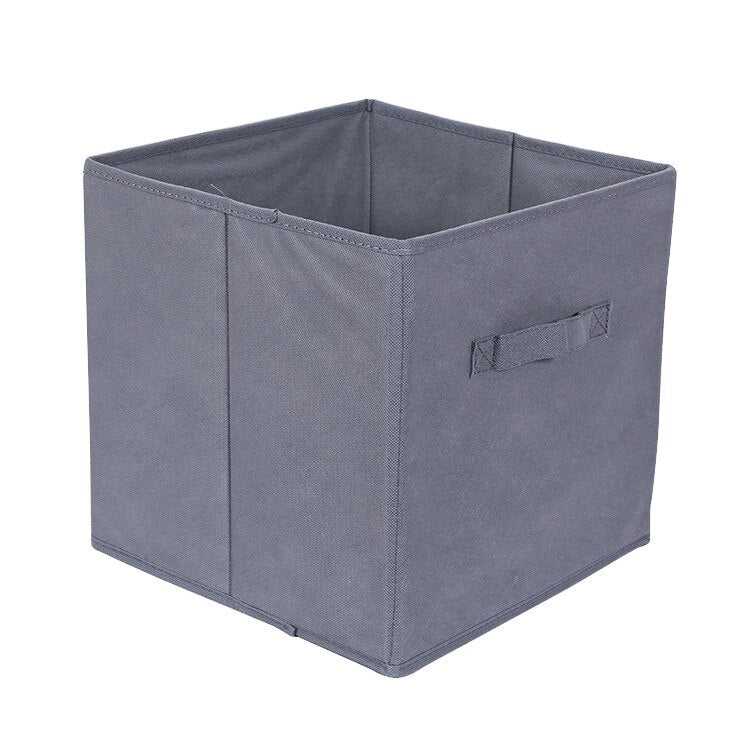 Non-woven Storage Box Pure Color Without Cover Square Fabric Wardrobe Organizer Clothes Toy Folding Finishing Box D1 - StorageandmoreStorage