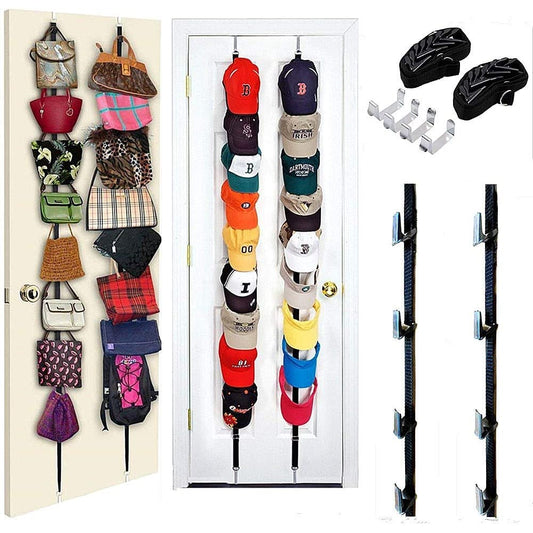 Adjustable Seamless Over Door Hook Rope Hanging Hat Baseball Cap Rack Holder Organizer Clothing Convenient Accessories Hanger - StorageandmoreStorage