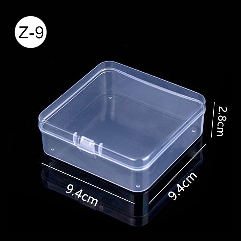 Mini Boxes Rectangle Clear Plastic Jewelry Storage Case Container Packaging Box for Earrings Rings Beads Collecting Small Items - StorageandmoreStorage