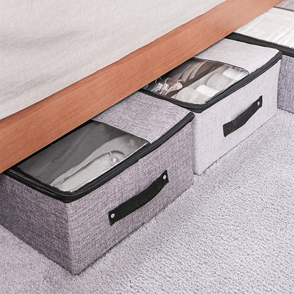 Under Bed Shoe Storage Box Bedroom Organizer PVC Waterproof Shoe Storage Bag Underbed Storage Solution Travel Boot Storage Bag - StorageandmoreStorage