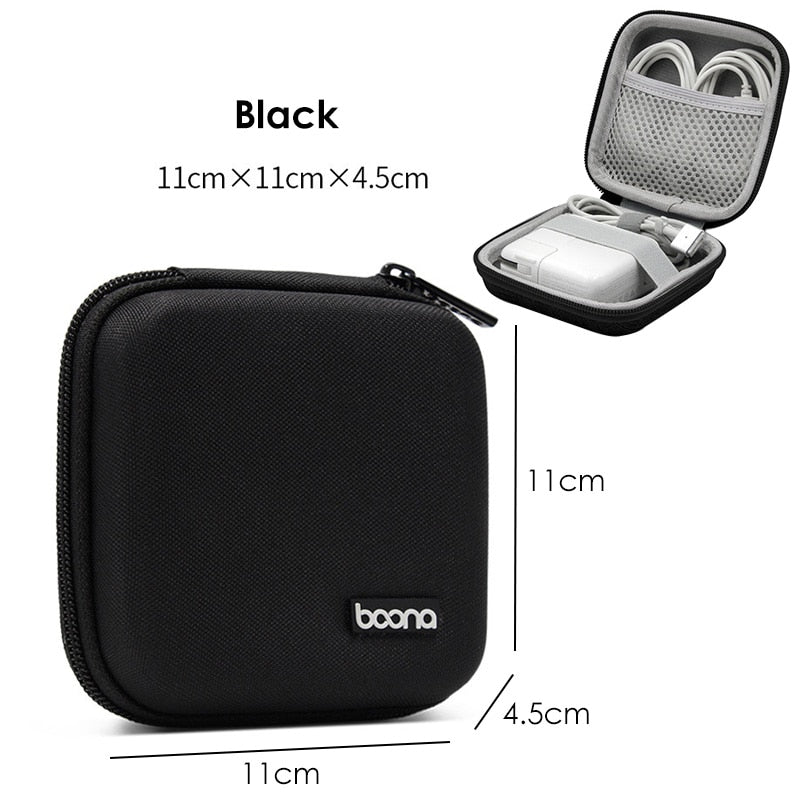 Portable Earphone Storage Bag Data Cable Organizer Bag Multifunctional Digital Gadgets Case MAC Charger U Disk Protective Cover - StorageandmoreStorage