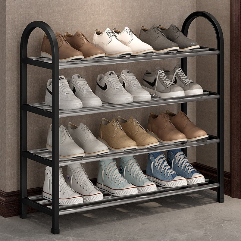 Shoe Rack Shoe Shelf 5/4/3/2 Layers Simple Dust-proof Storage Shoe Cabinet Multi-layer Assembly Door Dormitory Organizer Rack - StorageandmoreStorage