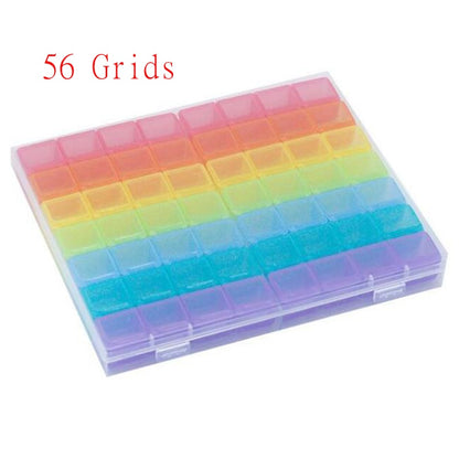 56/28 Grids 5D DIY Diamond Painting Drill Box Jewelry Box Rhinestone Embroidery Crystal Bead Organizer Storage Case Container - StorageandmoreStorage