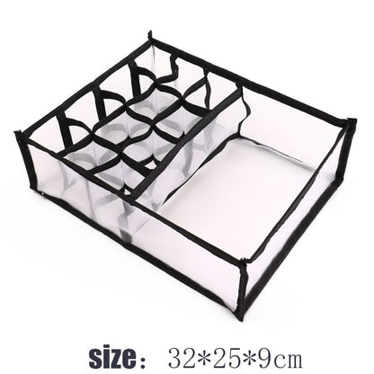 Underwear Socks Shorts Compartment Storage Box Closet Organizer Drawer Mesh Separation Dormitory Storage box Washable Organizer - StorageandmoreStorage