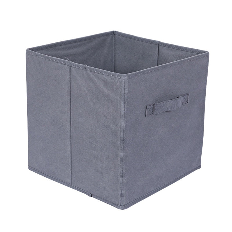 Non-woven Storage Box Pure Color Without Cover Square Fabric Wardrobe Organizer Clothes Toy Folding Finishing Box D1 - StorageandmoreStorage