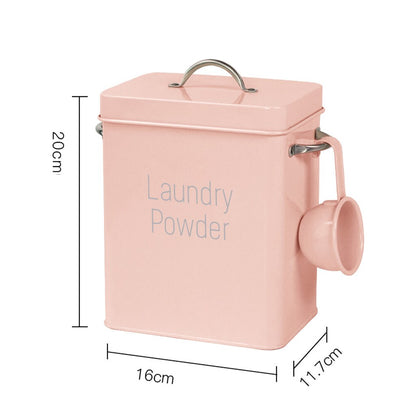 Household Laundry Detergent Powder Storage Box Storage Baskets Bottle Laundry Powder Box with Scoop - StorageandmoreStorage