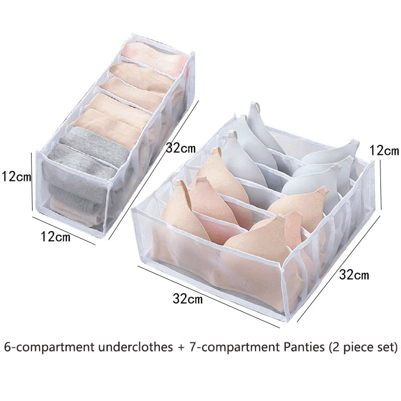 Sweater Clothes Storage Grid Boxes Student Dormitory Wardrobe Closet Drawer Organizer T-shirt Pants Clothing Separation Box - StorageandmoreStorage