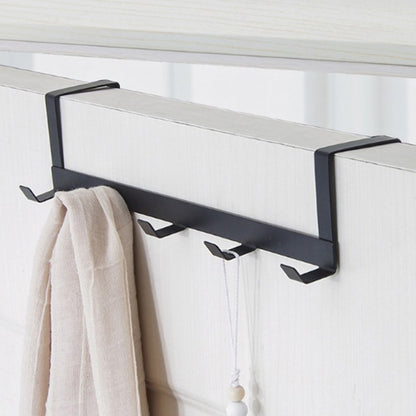 Hooks Over The Door 5 Hooks Home Bathroom Organizer Rack Clothes Coat Hat Towel Hanger New Bathroom Kitchen Accessories Holder - StorageandmoreStorage