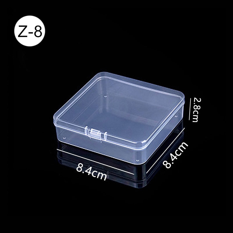 Mini Boxes Rectangle Clear Plastic Jewelry Storage Case Container Packaging Box for Earrings Rings Beads Collecting Small Items - StorageandmoreStorage