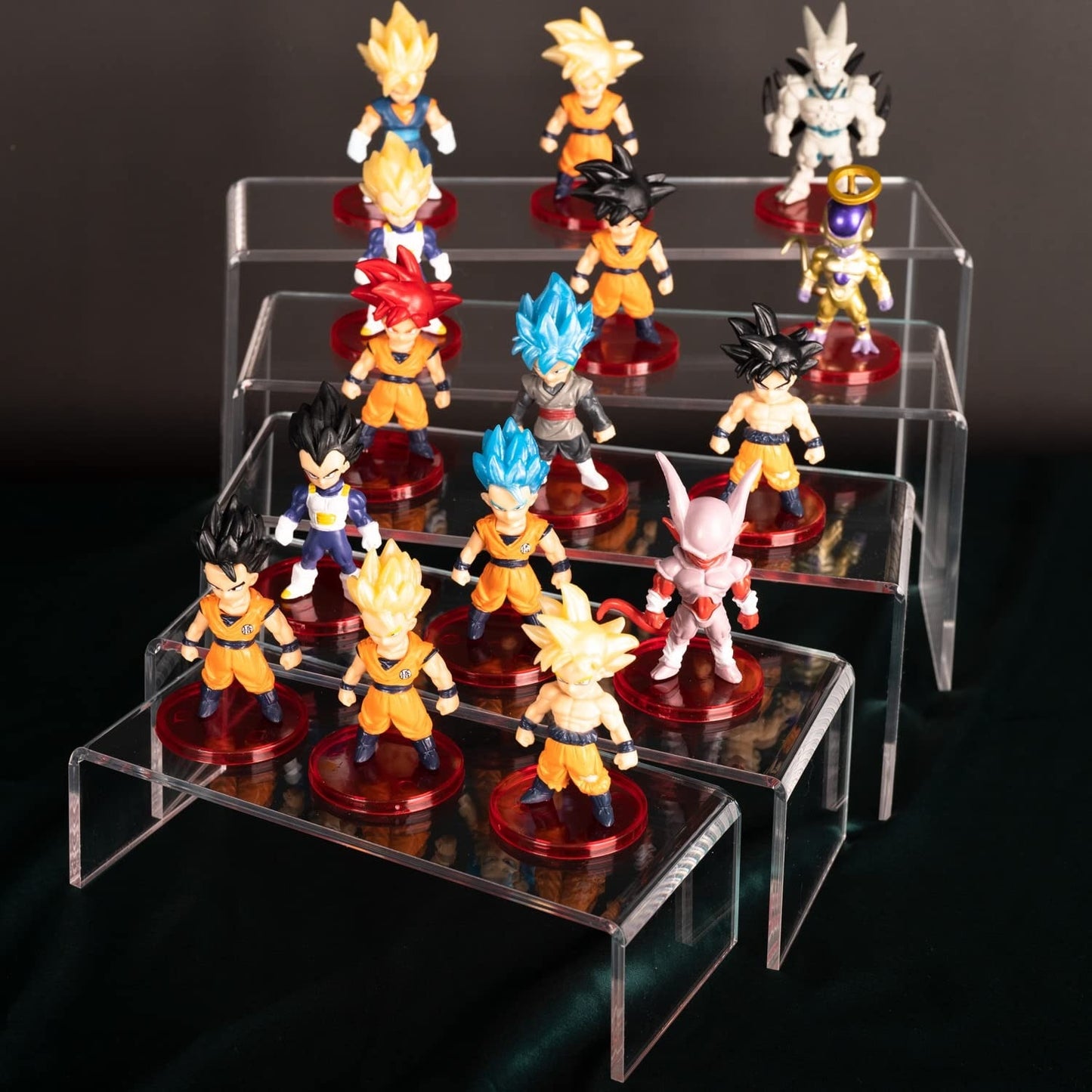 U Shape Acrylic Display Riser Stand, Clear Jewelry Display Riser Shelf Showcase For Dessert Cupcake Shoes Anime Figure Display - StorageandmoreStorage