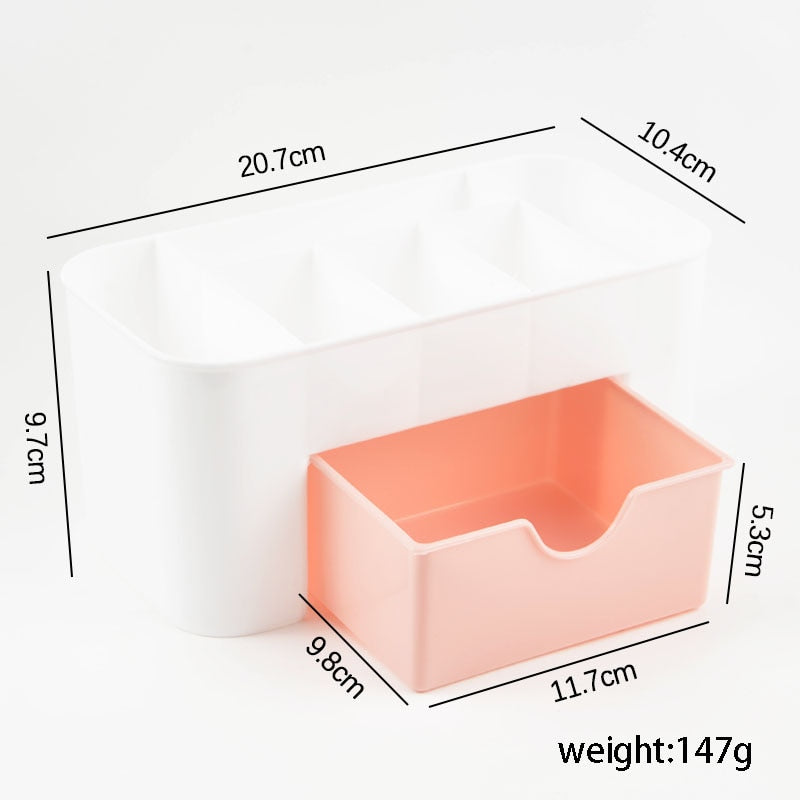 Nail Art Plastic Organizer Container Gel Polish Remover Cleaning Cotton Pad Swab Box Storage Case Accessories Tool Clean Desktop - StorageandmoreStorage