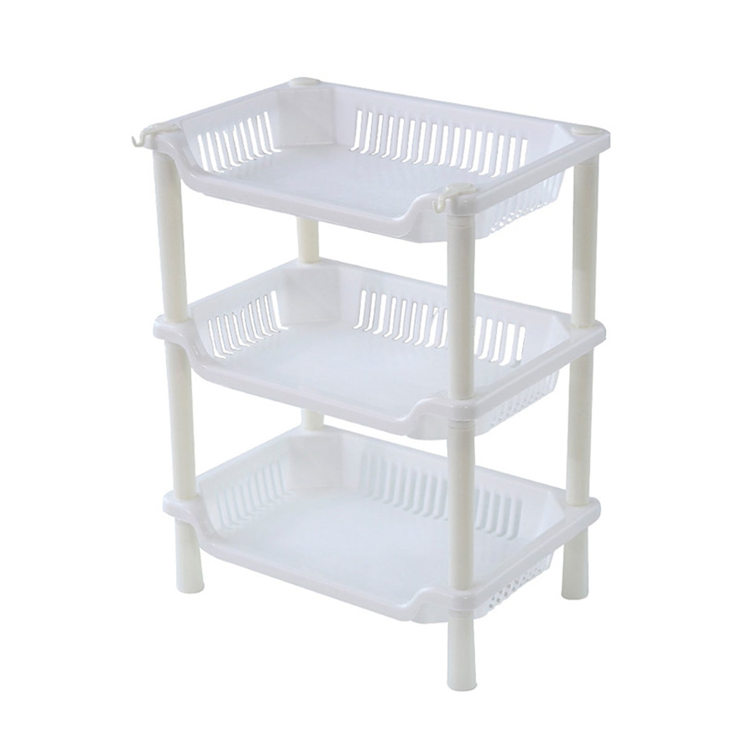 3-Layers Kitchen Storage Rack Shelve Plastic Assembled Sundries Food Shelf Dish Holder Bathroom Organizer Cocina Accessories - StorageandmoreStorage