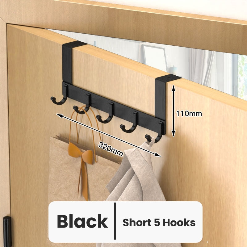 Hooks Over The Door Home Bathroom Organizer Rack Clothes Coat Hat Towel Hanger New Bathroom Kitchen Accessories Holder Door Hang - StorageandmoreStorage