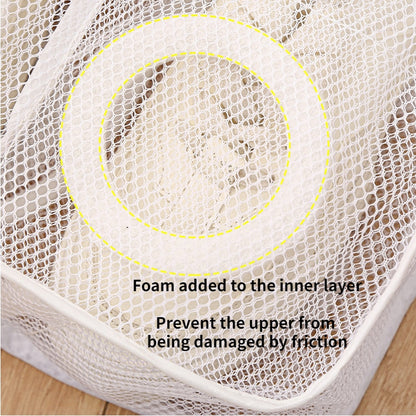 Mesh Washing Machine Shoes Bag Anti-deformation Zipper Laundry Bag Travel Shoes Clothes Storage Bags Shoes Airing Dry Tool - StorageandmoreStorage