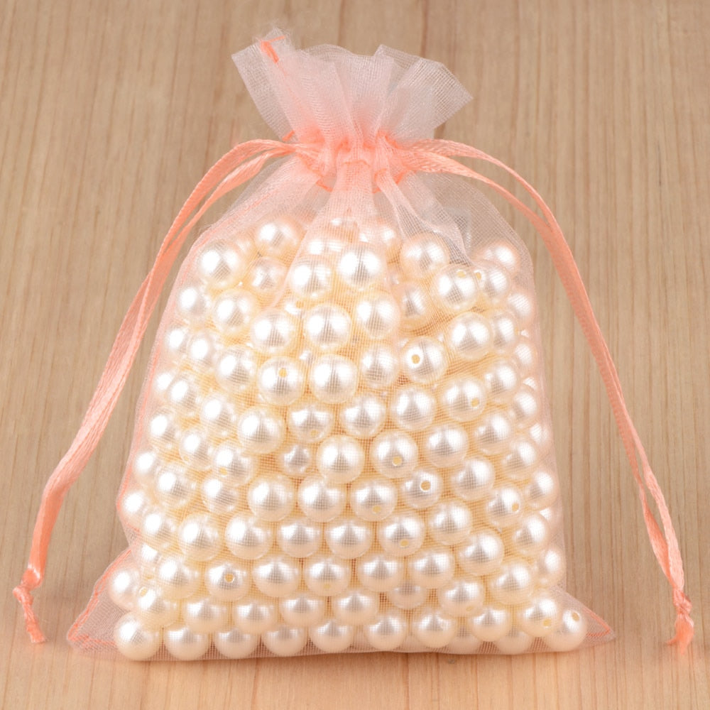 100pcs 24 Colors Jewelry Packaging Bag 5*7 7*9 9*12 10*15cm Organza Bags Gift Storage Wedding Drawstring Pouches Wholesales - StorageandmoreStorage