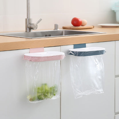 Garbage Bag Holder Kitchen Cabinet Door Basket Hanging Trash Can Waste Bin Garbage Rack Tool Storage Holder Kitchen Organizer - StorageandmoreStorage