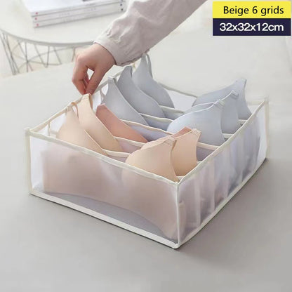 Jeans Bra Organizer Home Separated Dormitory Closet Organizer for Socks Underwear Scarves Storage Box Organizer Foldable Drawer - StorageandmoreStorage