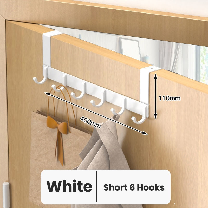 Hooks Over The Door Home Bathroom Organizer Rack Clothes Coat Hat Towel Hanger New Bathroom Kitchen Accessories Holder Door Hang - StorageandmoreStorage