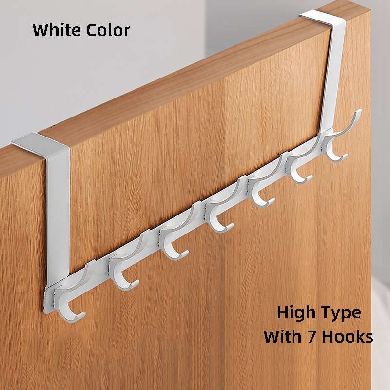 Hooks Over The Door 5 Hooks Home Bathroom Organizer Rack Clothes Coat Hat Towel Hanger Bathroom Kitchen Accessories Holder - StorageandmoreStorage