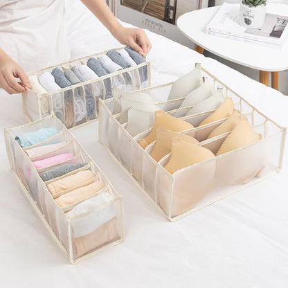 Jeans Bra Organizer Home Separated Dormitory Closet Organizer for Socks Underwear Scarves Storage Box Organizer Foldable Drawer - StorageandmoreStorage